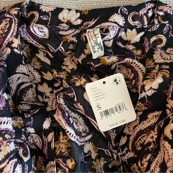 NEW Free People Call Me Later Printed Bodysuit In Black Combo - Picture 8 of 14